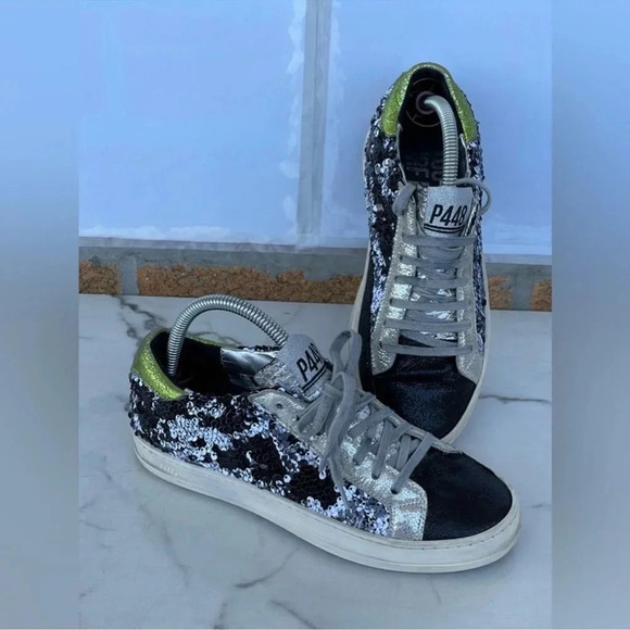 P448 John Sequin Sneakers size 6 - Picture 1 of 13